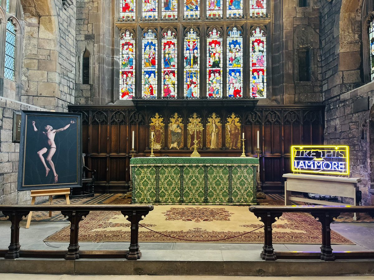 It’s a wonderful feeling to finally be standing in front of the Reimagining Paul exhibition in its first home at @RothMinster, where it will be on display until 4th January +