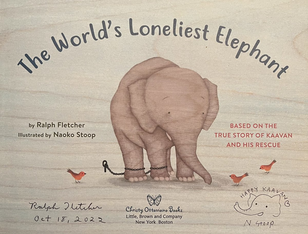 WriterRalph17's tweet photo. Book giveaway! Oct 18 is pub day for our new picture book. I’ll give away two copies of our new picture book signed by the author and illustrator. Details to follow. This is a true and heartwarming story about how people all over the world came together to rescue this elephant. https://t.co/Olk1QSy92V