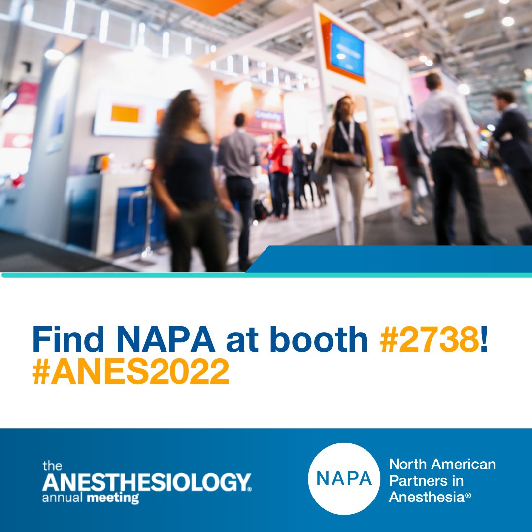 NAPAanesthesia's tweet photo. ⌛ Only one week away! Join us at booth #2738 at the ASA ANESTHESIOLOGY 2022 in New Orleans, LA.

Can't attend? Secure a coffee talk TODAY from now till Nov 13.  https://t.co/XYwCRShiEp https://t.co/A4tKomYifr