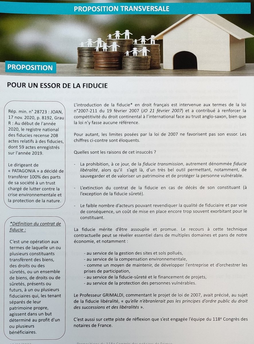 LextensoNotaire's tweet photo. Proposition transversale aux trois commissions du 118e @CongresNotaires "L'ingénierie notariale" : "Pour un essor de la fiducie"
#CongresNotaire @gregoiremitry https://t.co/2Cmmt4TpEf