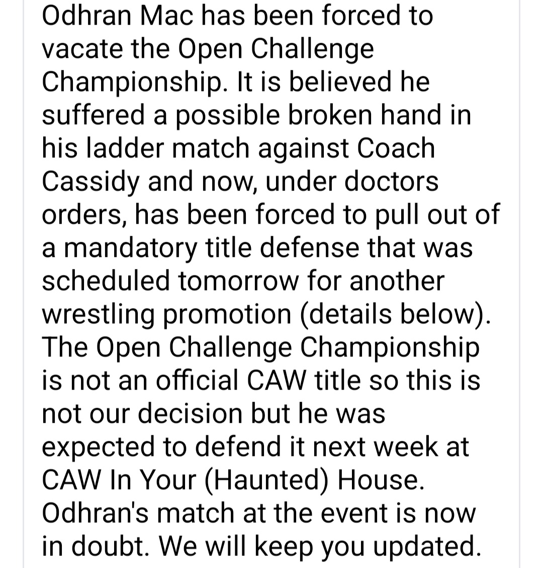 CAWprowrestling's tweet photo. 🚨Breaking News🚨 https://t.co/iCeNJ4P8pc