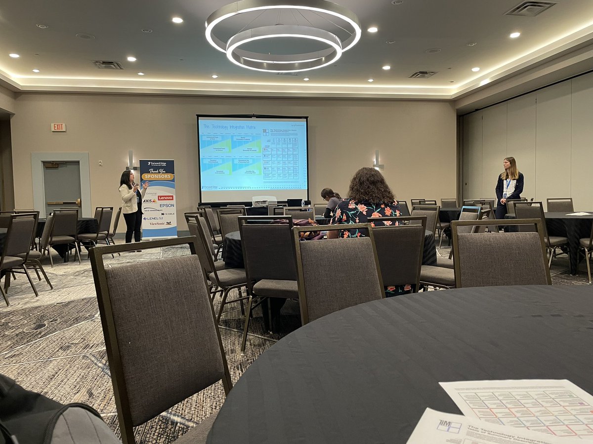 TKEducate's tweet photo. TechFest 2022 @ForwardEdgeOH is off and running this morning. Checking out High Quality Tech Integration for the classroom with @mrsrinehart1 &amp; @05Maggie_Harris #FEK12 #TechFest22 https://t.co/os1iWQxeLF