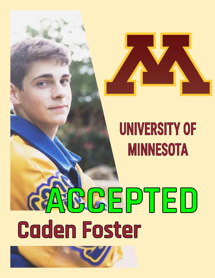 SMHS College & Career Center (@smhs_ccc) on Twitter photo We want to start this Friday off right by celebrating more college acceptance letters starting off with more of Caden Foster!
He is on top of his game! 👏 We want to start this Friday off right by celebrating more college acceptance letters starting off with more of Caden Foster!
He is on top of his game! 👏