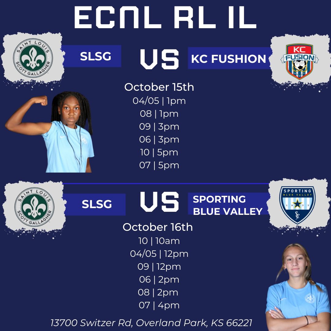 After a couple of weeks off our ECNL RL teams travel to Kansas City to start back up league play. All the best this weekend. #wearescottgsllagher