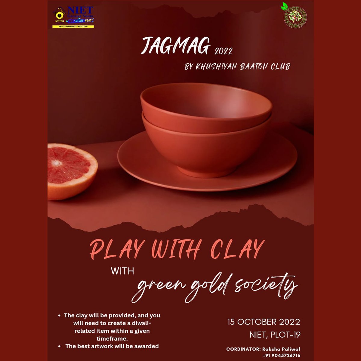 niet_grnoida's tweet photo. Join us for the Diwali Fest - Jagmag 2022 on Saturday, 15th October'22, 9:00 AM onwards at NIET, plot 19 Greater Noida.
#niet #nietutsav #Diwali2022 #diwalifest #fest2022 #ThinkPlacementThinkNiet #education #students #college #AKTU #AICTE #students #career #ThinkNIETThinkAhead https://t.co/kuxAL0usWv