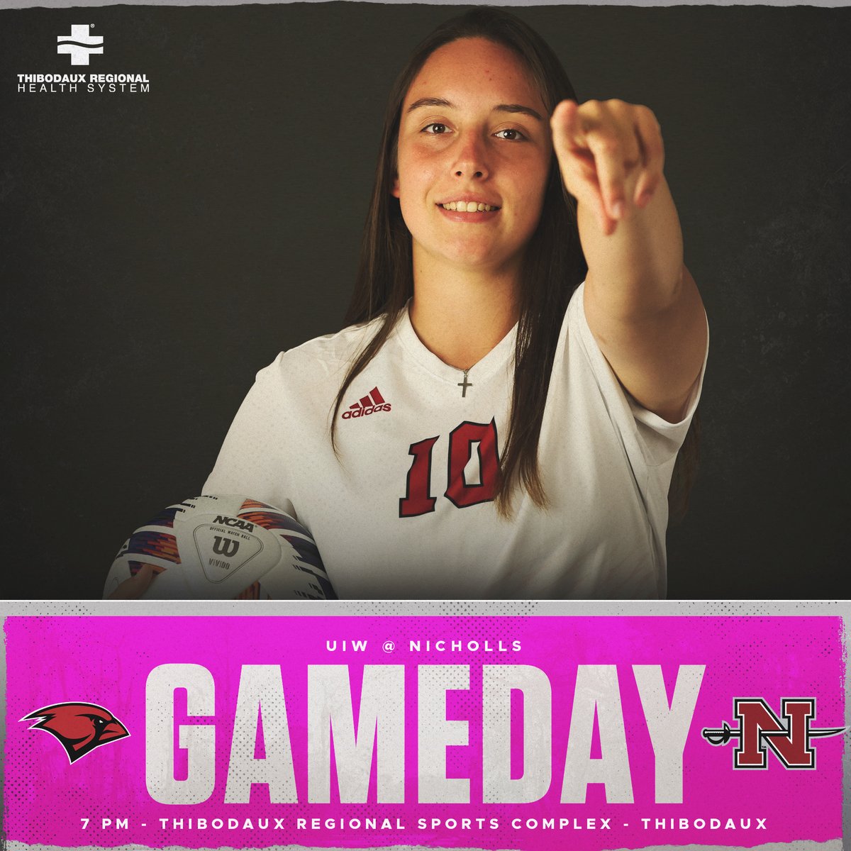 🎀 MATCH DAY! 🎀

🆚 UIW
⏰ 7 PM
📍 <a href="/thibodauxreg/">Thibodaux Regional</a> Sports Complex

🎟: FREE ADMISSION
📊bit.ly/2QBw9ge

#geauxcolonels