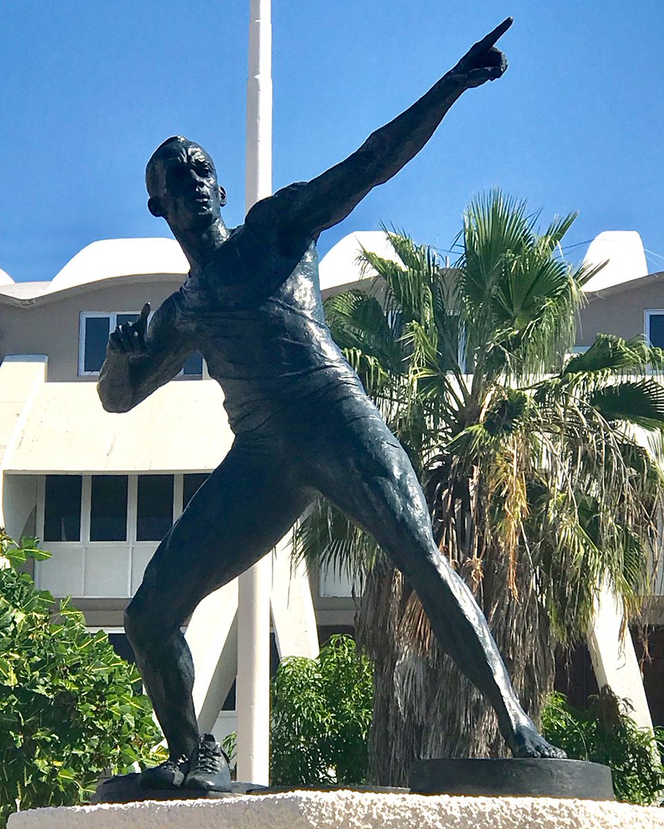 UofSC's tweet photo. Meet @BasilWatson7. The Jamaican-born sculptor's commissions include Britain’s National Windrush Monument, which honors a generation of Caribbean migrants, and Jamaica’s To the World, a tribute to record-shattering sprinter Usain Bolt. https://t.co/DYNVHmEGDK