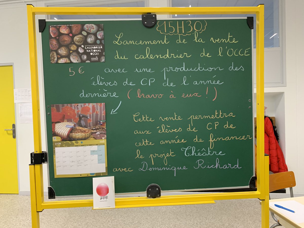 Lancement du calendrier OCCE 2023 par les classes de CE1 de l’école Bodin Zay de Vierzon. Leur réalisation artistique a été retenu et illustre le mois de juin. 👏👏 Un projet coopératif pour aider les classes de CE1 à réaliser leur projet théâtre. Merci aux enseignantes!