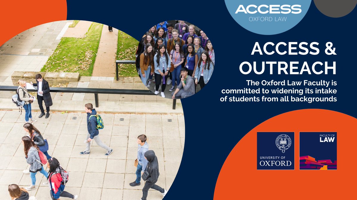 OxfordLawFac's tweet photo. The #OxfordLaw Faculty is committed to widening its intake of students from all backgrounds. To achieve this, we host range of activities to inform, support and encourage applicants. Check out our webpage to read more! https://t.co/pz36s0OYcs #AccessAndOutreach https://t.co/9DsbtfS5DC