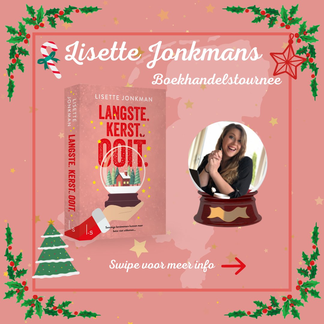 Lis1988's tweet photo. JA HOOR, ze trekt haar lelijke kersttrui aan en gaat op boektour! 🥳 https://t.co/0H73WMcM0o