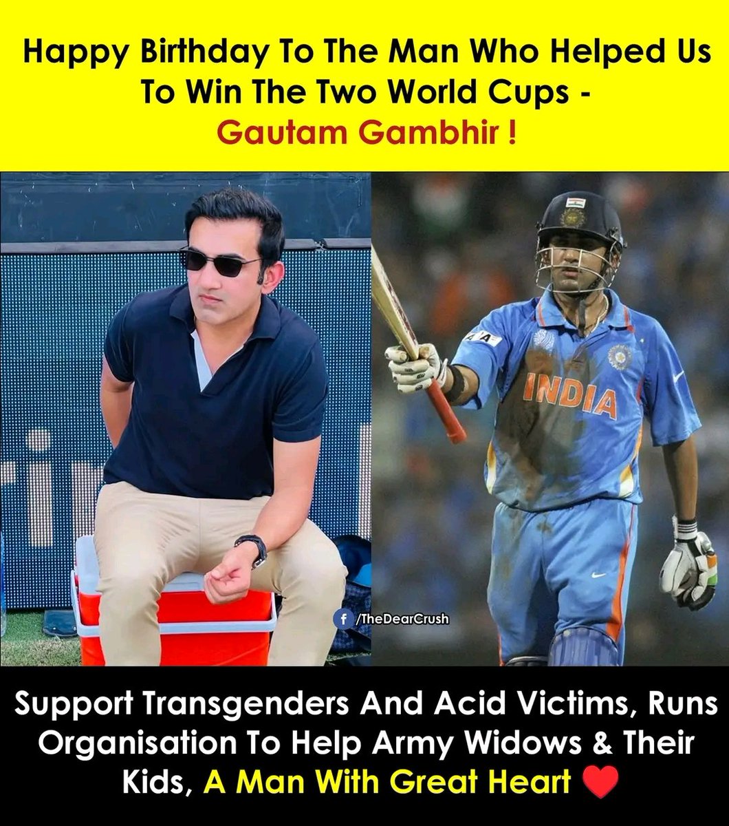 katil_destroyer's tweet photo. Wish you happy birthday dear ideal @GautamGambhir stay fit and healthy ❣️❣️❣️ 
Best human ,best athlete ❣️❣️
@MPGautamGambhir @ggf_india #HappyBirthdayGautamGambhir 
#happybirthdaygauti https://t.co/DtqcHnVsZl