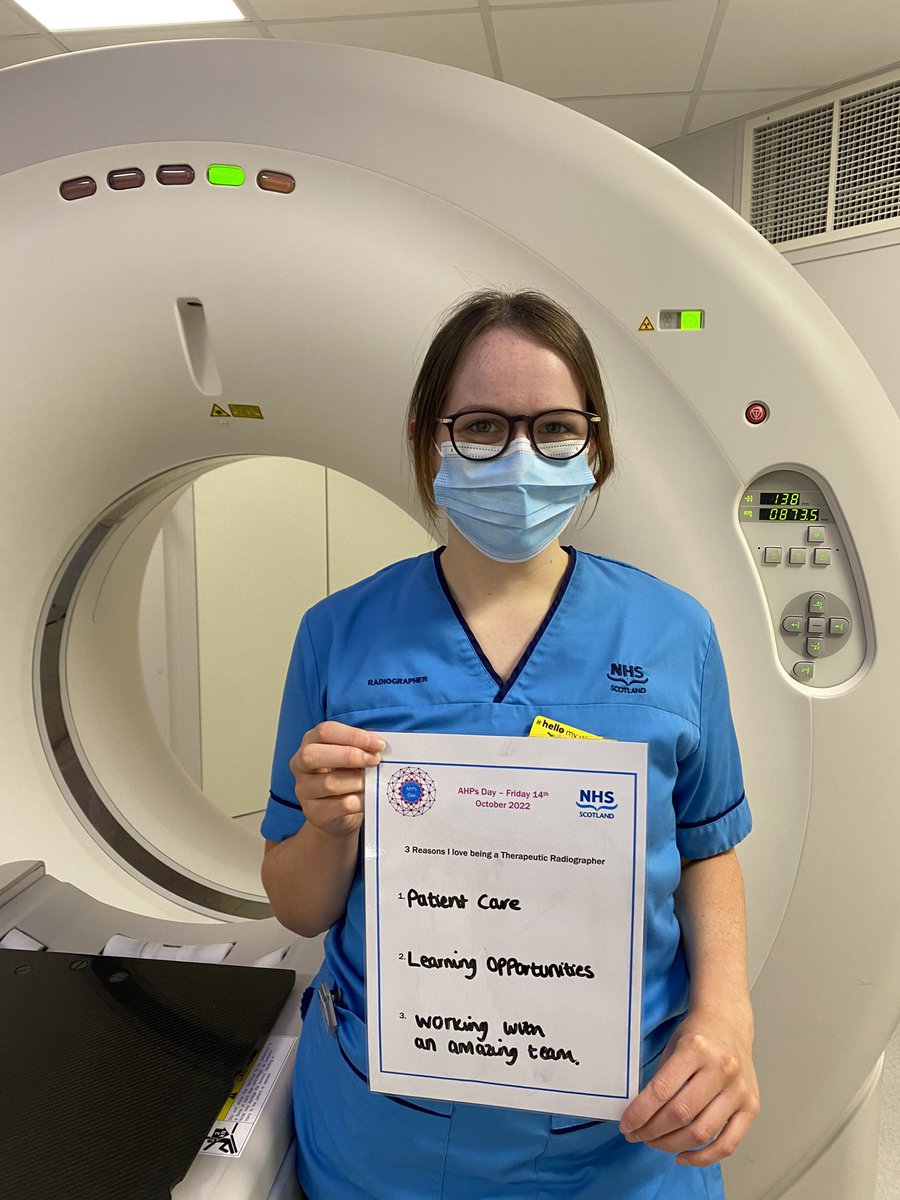 Finishing off our introductions are Operational Principle Radiographer Zoe, Team leader Kelly and Radiographers Lori and Caitlin sharing reasons why they love their job 🎉 #AHPsDay #AHPsDay2022 #AHPsDayScot #TherapeuticRadiographer <a href="/NESnmahp/">NESnmahp</a>