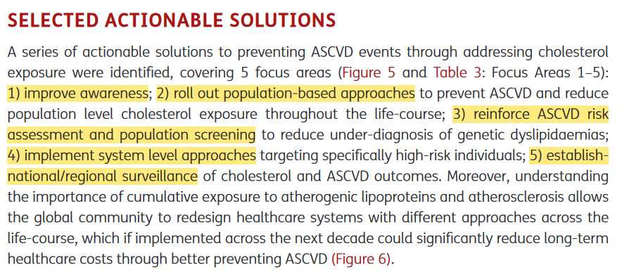 World Heart Federation Cholesterol Roadmap 2022 This covers fundamental principles, major problems and, importantly, *actionable* solutions.