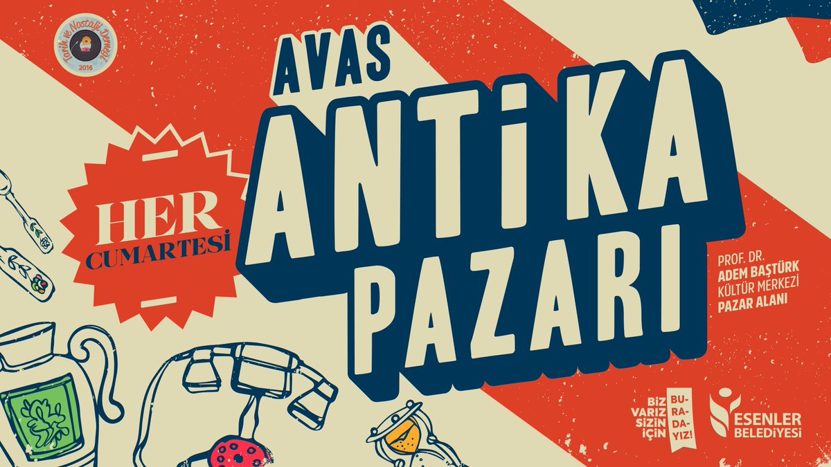 Esenler’de bir nostalji durağı: Avas Antika Pazarı! 🤩

Avas Antika Pazarı, her cumartesi günü sizleri bekliyor!

📍 Prof. Dr. Adem Baştürk Kültür Merkezi Kapalı Pazar Alanı