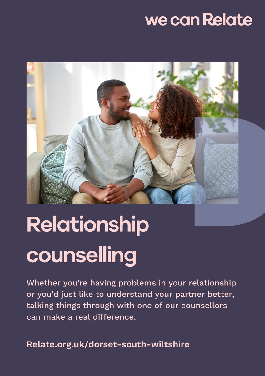 Find out more about our Relationship Counselling service here: relate.org.uk/centre/dorset-…

#wecanrelate