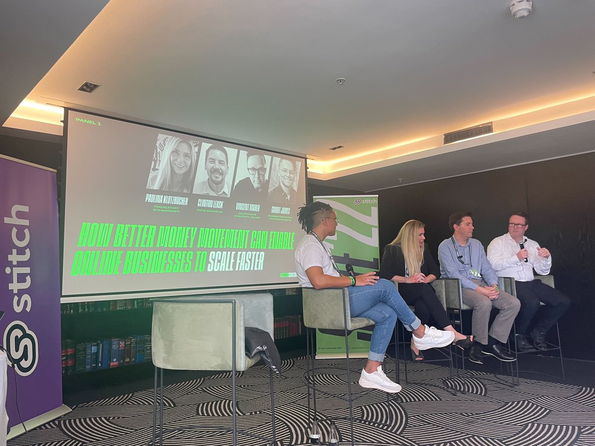 Our first panel of the day kicked off with a discussion on how better money movement can enable online businesses to scale faster, featuring panellists from <a href="/Travelstart/">travelstart</a>, <a href="/MultiChoiceGRP/">MultiChoice Group</a> and Pay@ moderated by <a href="/GrantTeesta/">Grant James</a> 🙌