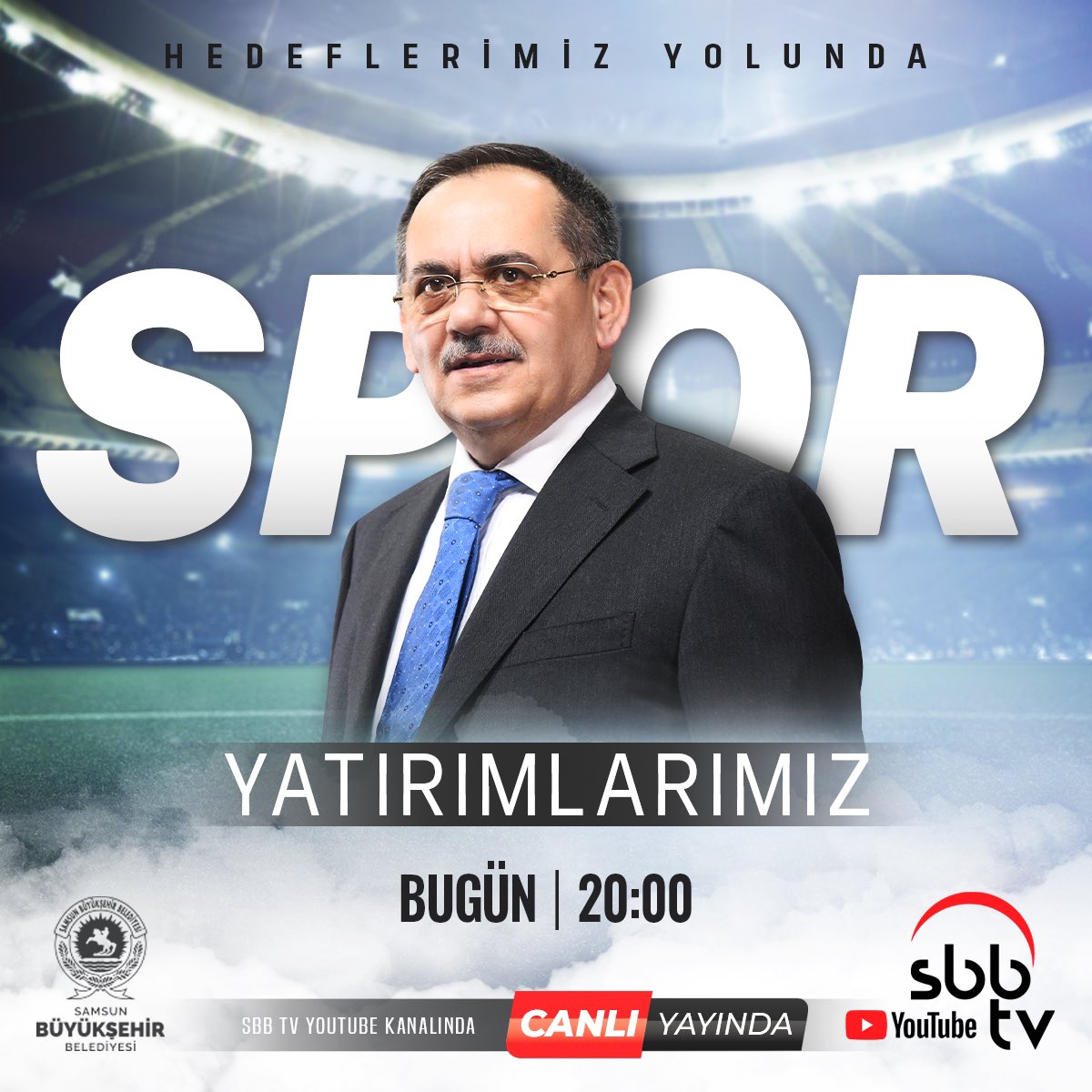 samsunbsb's tweet photo. Samsun Büyükşehir Belediye Başkanımız @mustafademirbsb , Samsun’da hayata geçirilen spor yatırımları ile spora ve sporcuya olan desteklerini canlı yayında konuşacak.
📍SBB TV YouTube
📆 14 Ekim Cuma (Bu akşam)
🕖 20.00
➡️https://t.co/KatLHY7P6g
#samsun #sbbtv @mustafademirbsb https://t.co/S4NSZxZyKp