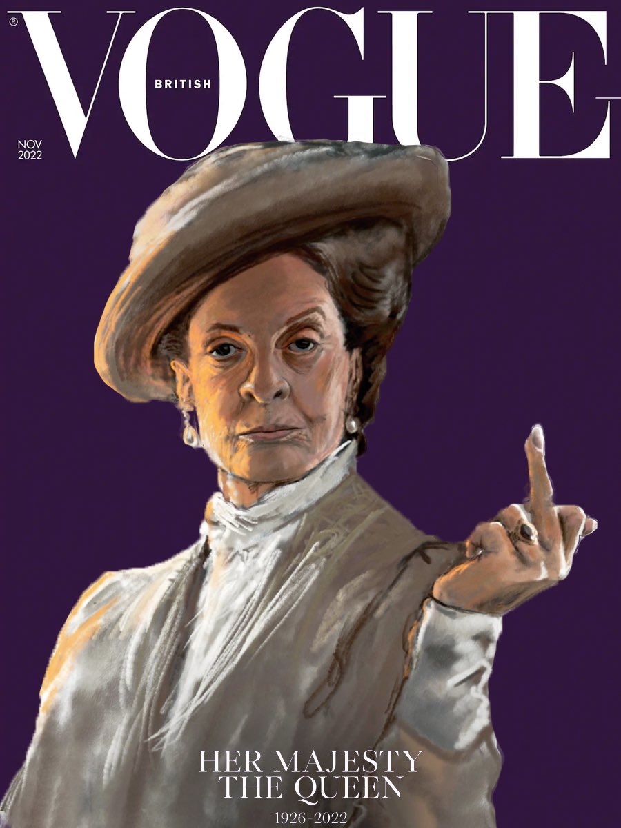 dame_mags's tweet photo. Dear @BritishVogue I fixed it!

#MaggieSmith #DowntonAbbey 
🎨 @DaniHartel https://t.co/KeigMh3dkF