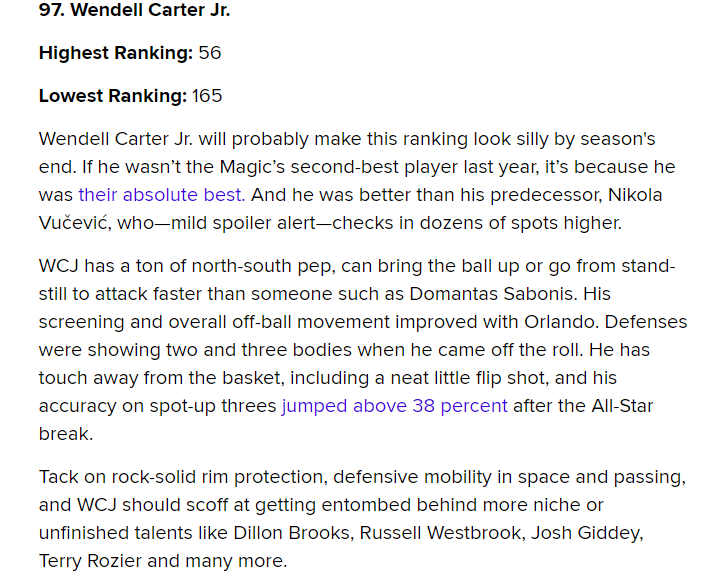 MagicTime32's tweet photo. Bleacher Report pone a Franz Wagner, Wendell Carter Jr. y a Paolo Banchero en su TOP 100. Sin embargo, los ponen demasiado abajo y de tras de jugadores que no estan cerca de sus niveles NBA.
#StillUnderrated #MagicTogether https://t.co/Sc3iELP4t2