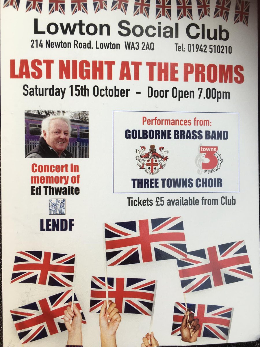 TheThreeTowns's tweet photo. We are looking forward to our first concert of the year with @Golborne_Band https://t.co/kpn5DHR9rt