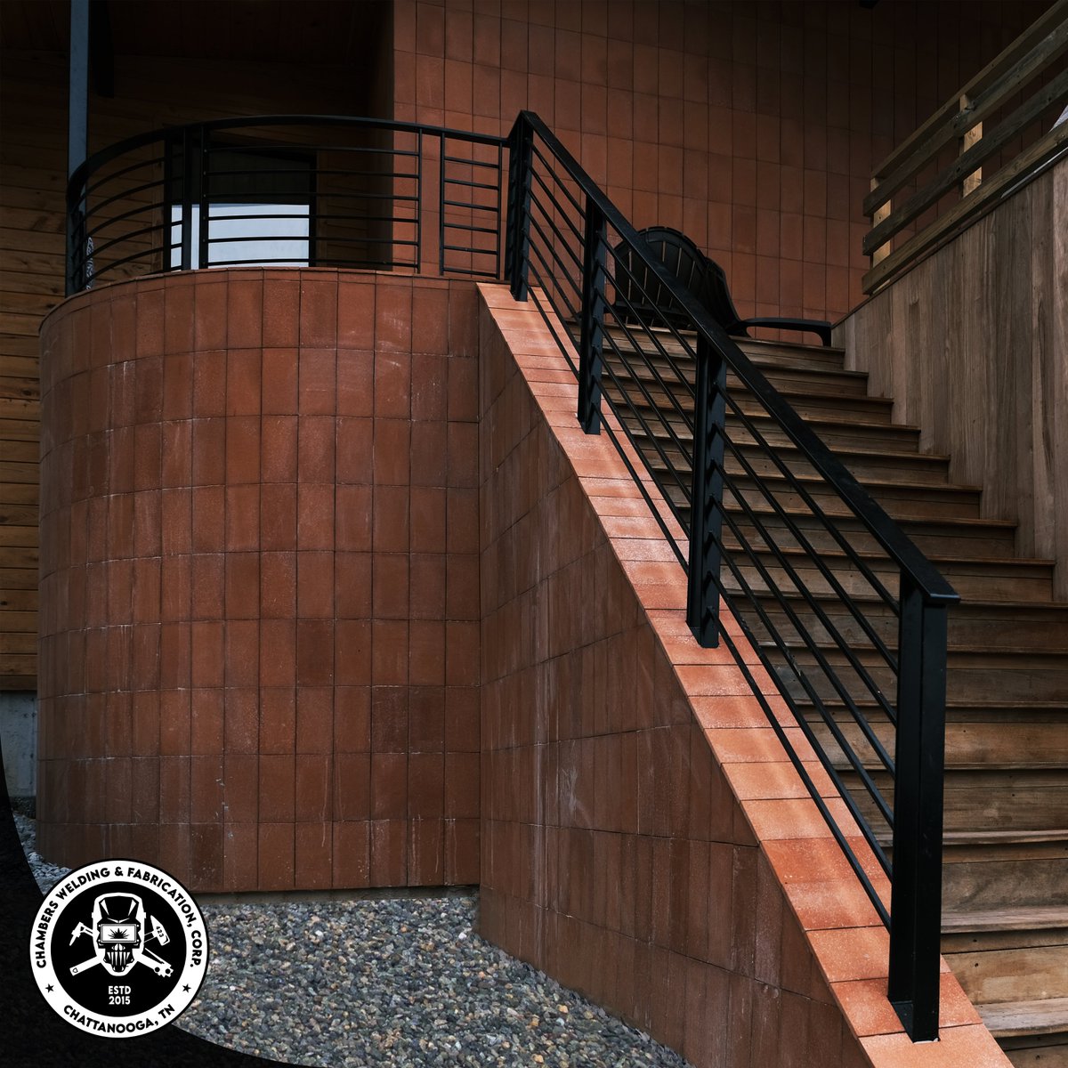 Chamberswelding's tweet photo. Modern railing for a beautiful newly built home atop Signal Mountain. Click the link in our bio to learn more.

#rail #railing #handrail #handrailing #customrailing #chattanooga #welding #welder #fabrication #customwelding #customfabrication #custom #chambers #chamberswelding https://t.co/3CLK3kbUvj