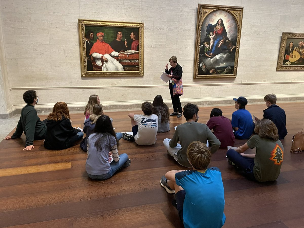 Learning about Renaissance art with freshmen at the National Gallery of Art. Awesome trip <a href="/MsBarrFCCPS/">Ms. Barr</a> <a href="/jaredpeet/">Jared Peet</a> <a href="/MeridianMstangs/">Meridian High School</a>