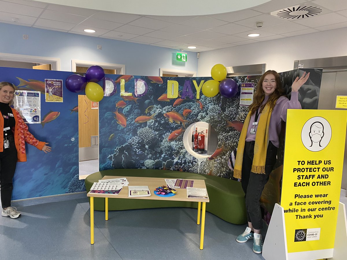 The fabulous SLTs <a href="/AoifeFlanagan17/">Aoife Flanagan</a> <a href="/HoranSiobhan/">Siobhan Horan</a> in Corduff Primary Care Centre <a href="/HSECHODNCC/">HSE CHO DNCC</a> Dublin 15 raising awareness of #devlangdis for the <a href="/RADLDcam/">RADLDcampaign</a> #GrowingwithDLD by getting conversations started with families &amp; #HSCP colleagues! <a href="/iaslt/">IASLT</a> <a href="/PeopleofHSE/">People of HSE</a> <a href="/HSELive/">HSE Ireland</a> <a href="/WeHSCPs/">National HSCP Office, HSE</a>