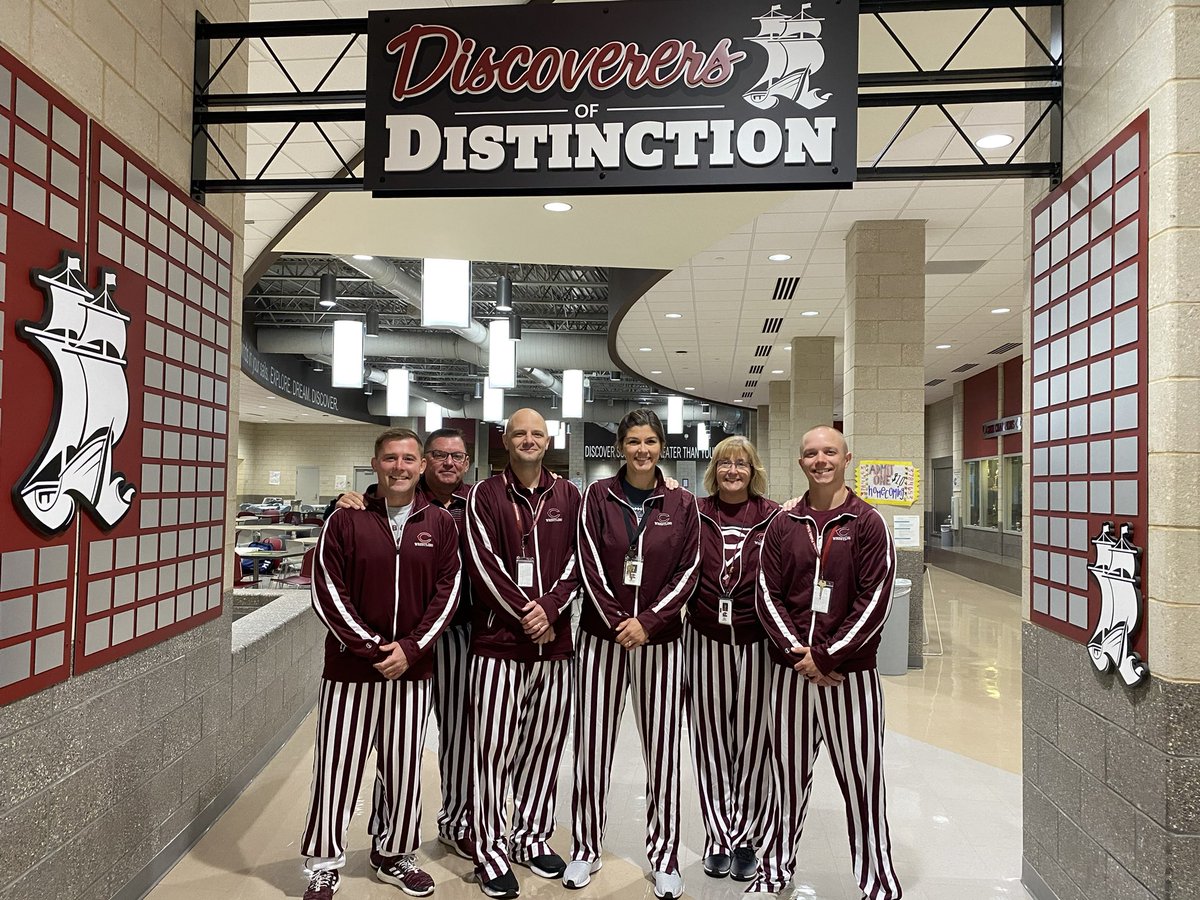 Columbus High Administrators wearing their Maroon Proudly for Maroon and White Day!! #godiscoverers <a href="/tkwapnioski/">Tim Kwapnioski</a> <a href="/HornbeckMolly/">Molly Hornbeck</a> <a href="/AngelaLeifeld/">Angela Leifeld</a> <a href="/AustinCarmicha6/">Austin Carmichael</a> <a href="/MichaelZiola/">Michael Ziola</a>