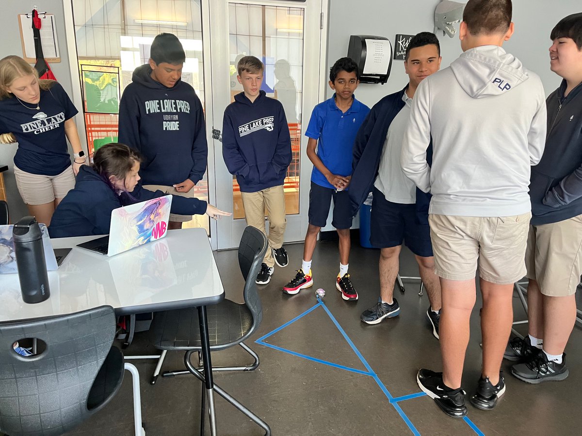 CSMSNewton's tweet photo. WE ARE A PROGRAMMING TEAM! 

Today the 8th grade students worked on completing an obstacle as a TEAM!!! Students are applying vocabulary and skills learned. It’s been an AWESOME day in CSMS
#thisisthefuture #kidswhocode https://t.co/mNHC0bx9rN