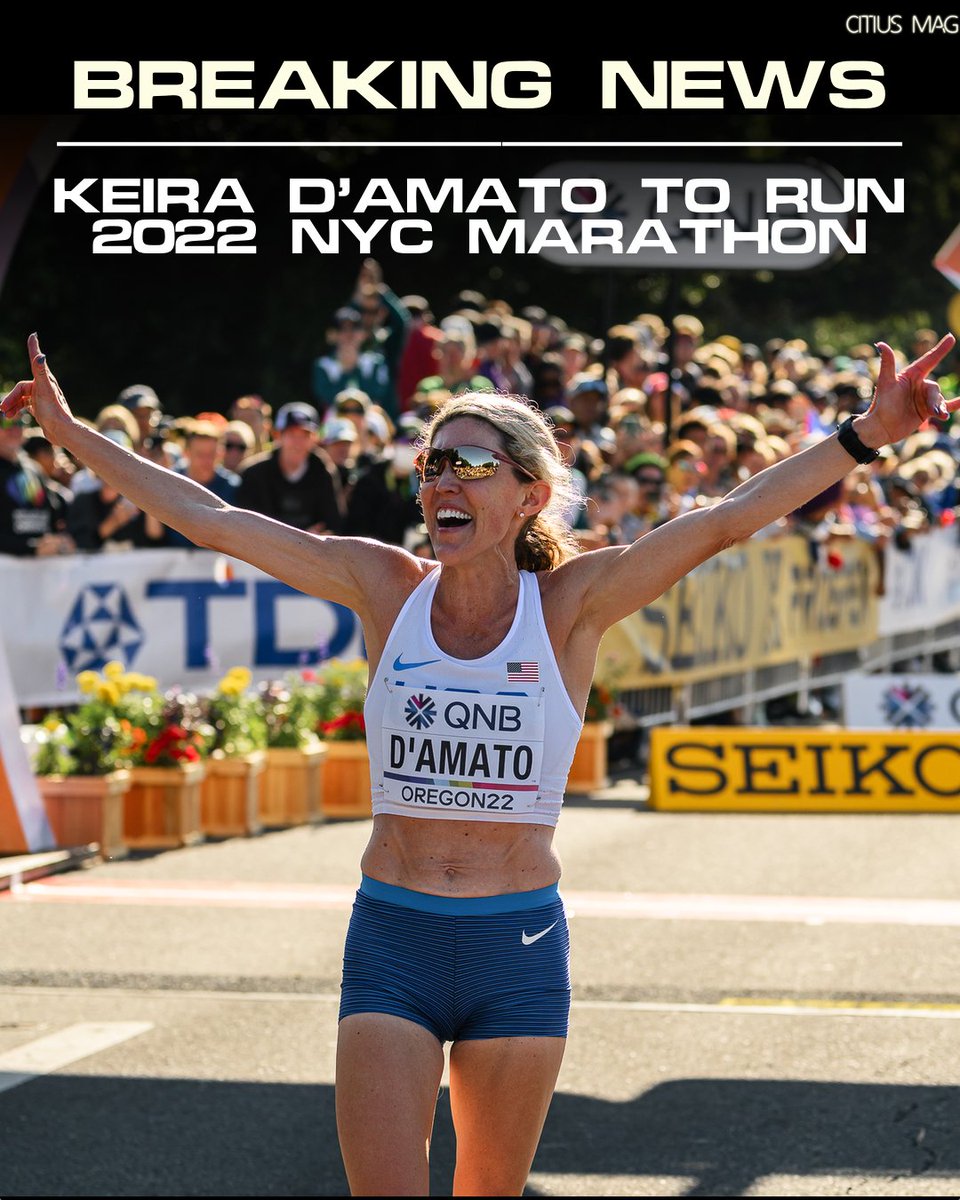 ANOTHER ONE! 🫡 Former American record holder @KeiraDAmato will run the @nycmarathon on Nov. 6, @nyrr announced. Her marathon record in 2022… • 2:19:12 for the win in Houston on Jan. 16 • 2:23:34 for 8th at Worlds on July 18 • 2:21:48 for 6th in Berlin on Sept. 25