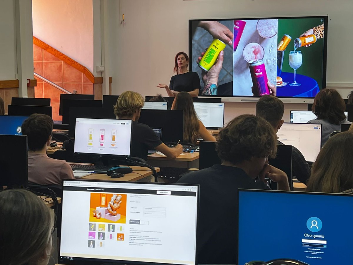 UCAM_CAV's tweet photo. En la asignatura de  #TallerdePublicidadAudiovisual de 4° hemos recibido la inspiradora visita de la marca murciana  @Bravakombucha, una bebida alternativa a los refrescos sin alcohol ~Muchas gracias~ https://t.co/nhlAKyvVsa