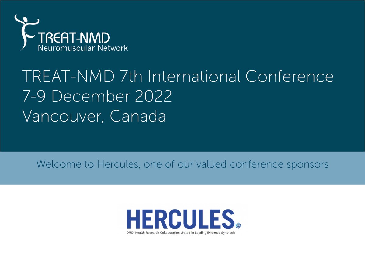 We are very happy to have HERCULES as a sponsor at the upcoming TREAT-NMD conference. Project HERCULES is a collaborative global project set up by @DuchenneUK to increase the chances of patients with DMD of accessing innovative treatments. Find out more: hercules.duchenneuk.org