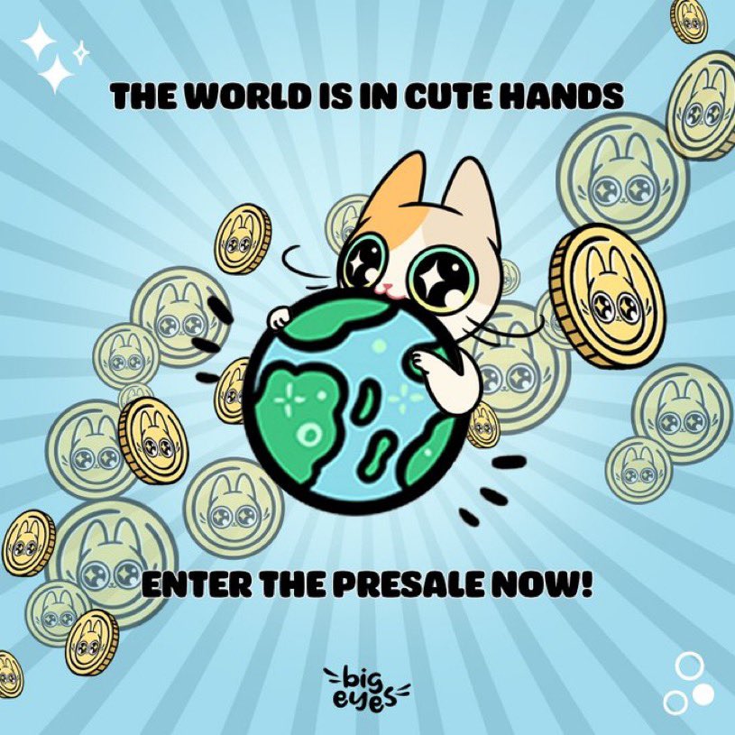 🌏 THE WORLD IS IN CUTE HANDS 🌏

Don't miss out on global wealth! We're partnering with Big Eyes, the next Big thing!

😻 Enter the presale now using the link below and get a Big 5% bonus tokens! 😻

Join the cute: buy.bigeyes.space/?section=buy&o…
#crypto #BigEyesCoin #BigEyes #HODL
