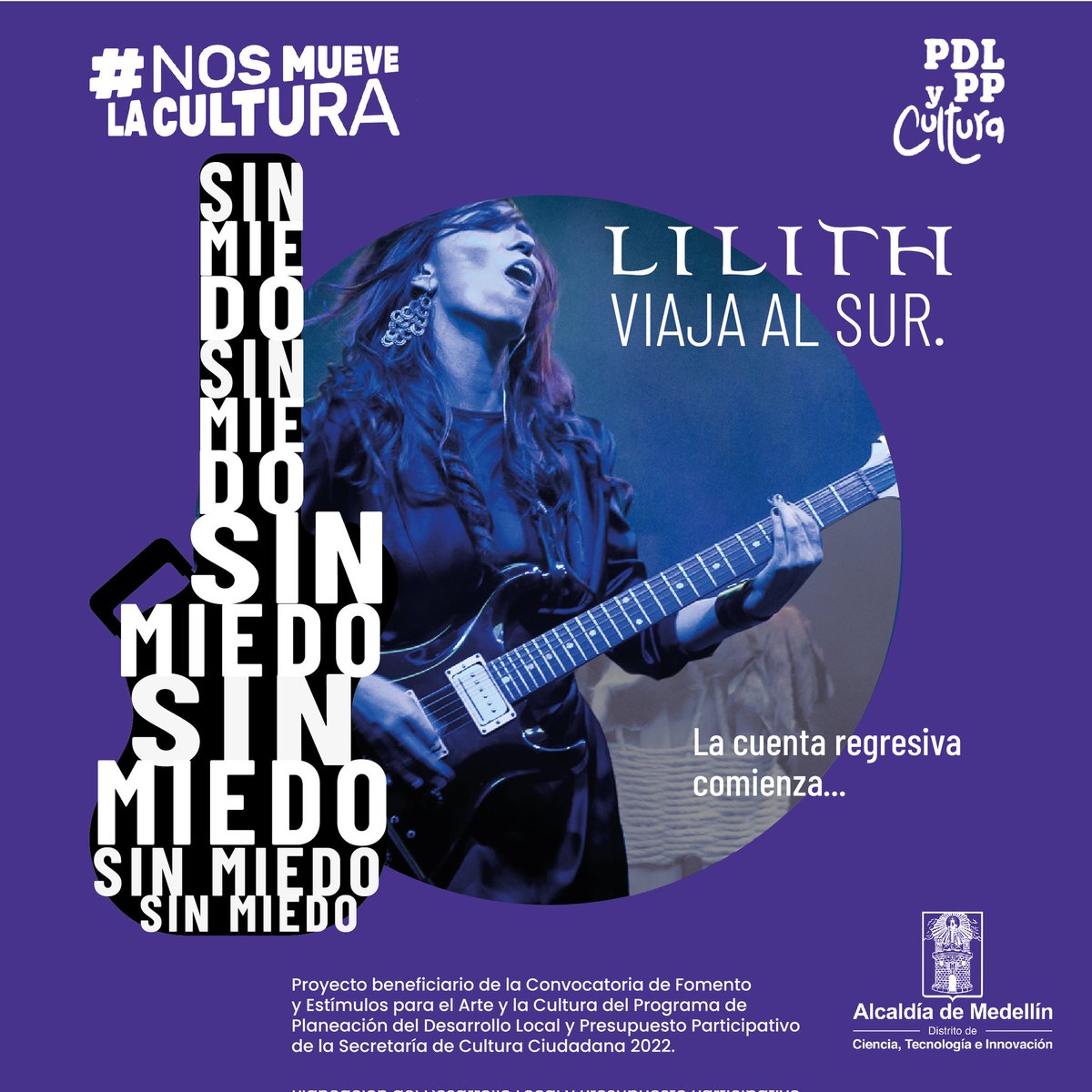 lilithcolombia's tweet photo. LILITH viaja al sur.
La cuenta regresiva comienza...
Muy pronto les estaremos contando más detalles💜💜💜
#nosmuevelacultura #pdlyppcultura https://t.co/6vJyT8LiPl