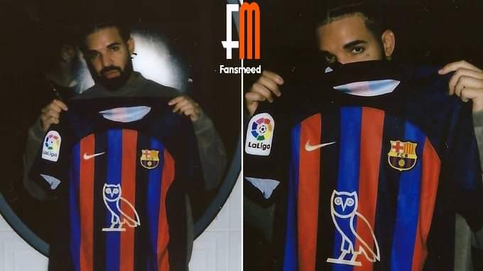 fansmeed's tweet photo. BREAKING:
Drake's logo will replace Spotify's on Barcelona's shirt for the El Classico.
This is to celebrate Drake whose music hit 50b streams on Spotify.
#Fansmeed #Playlearnwin #Sportupdate #Sportnews https://t.co/HsIeTjby6l