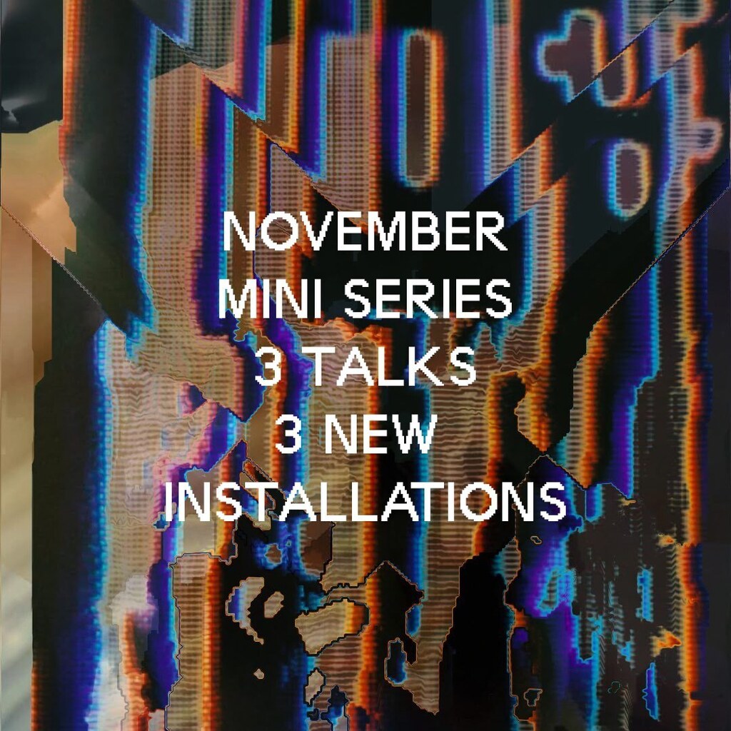 After a brilliant summer residency we are pleased to announce our November mini series - 3 talks from practicing artists/academics and 3 new amazing virtual spaces. We are excited to have:

James Irwin aka @surfacecollider - Artist, Lecturer and PhD researcher
Eddie Lohmeyer…
