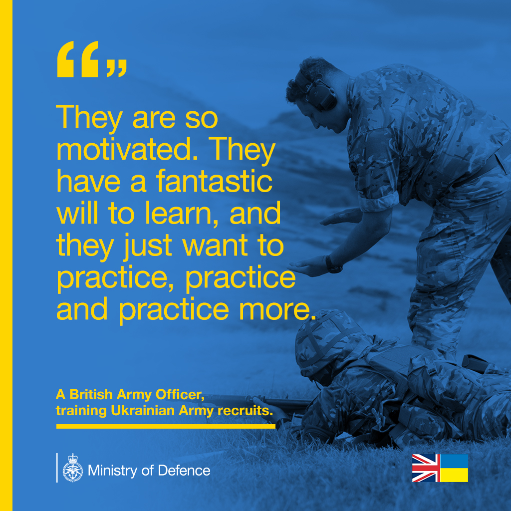 🇺🇦 Today marks Ukrainian Defenders Day 🇺🇦 The UK Armed Forces are delivering training to Ukrainian soldiers to scale up their resistance as they continue to defend their nation’s sovereignty against Russian invaders. #StandWithUkraine