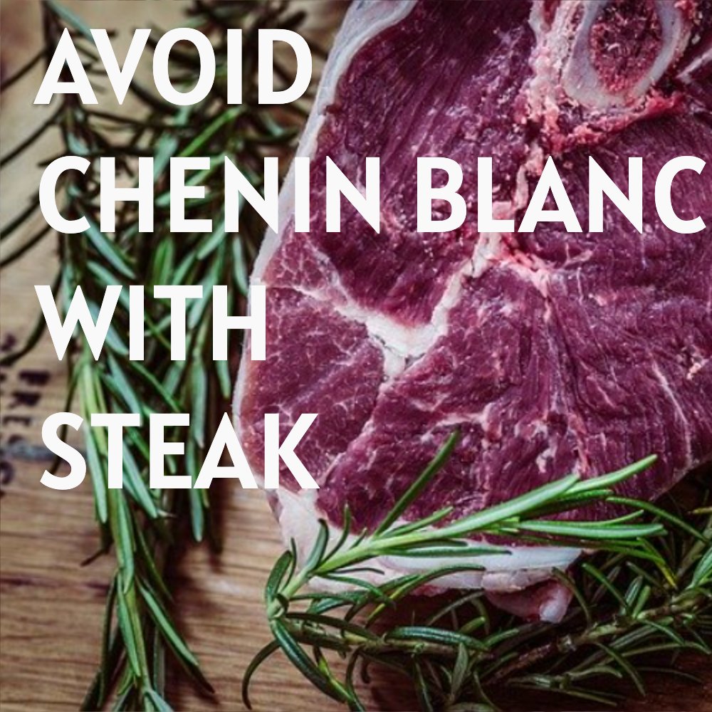onepalate's tweet photo. 🍷 Wine PSA! 🍷 - Don't make the same mistakes we did, avoid Chenin Blanc and Steak.

Need an alternative pairing? Download the Grape Base app or find it in the app stores and search thousands of pairings and hundreds of varietals.

#cheninblanc #steak #whitewine https://t.co/zR1bBz9piu