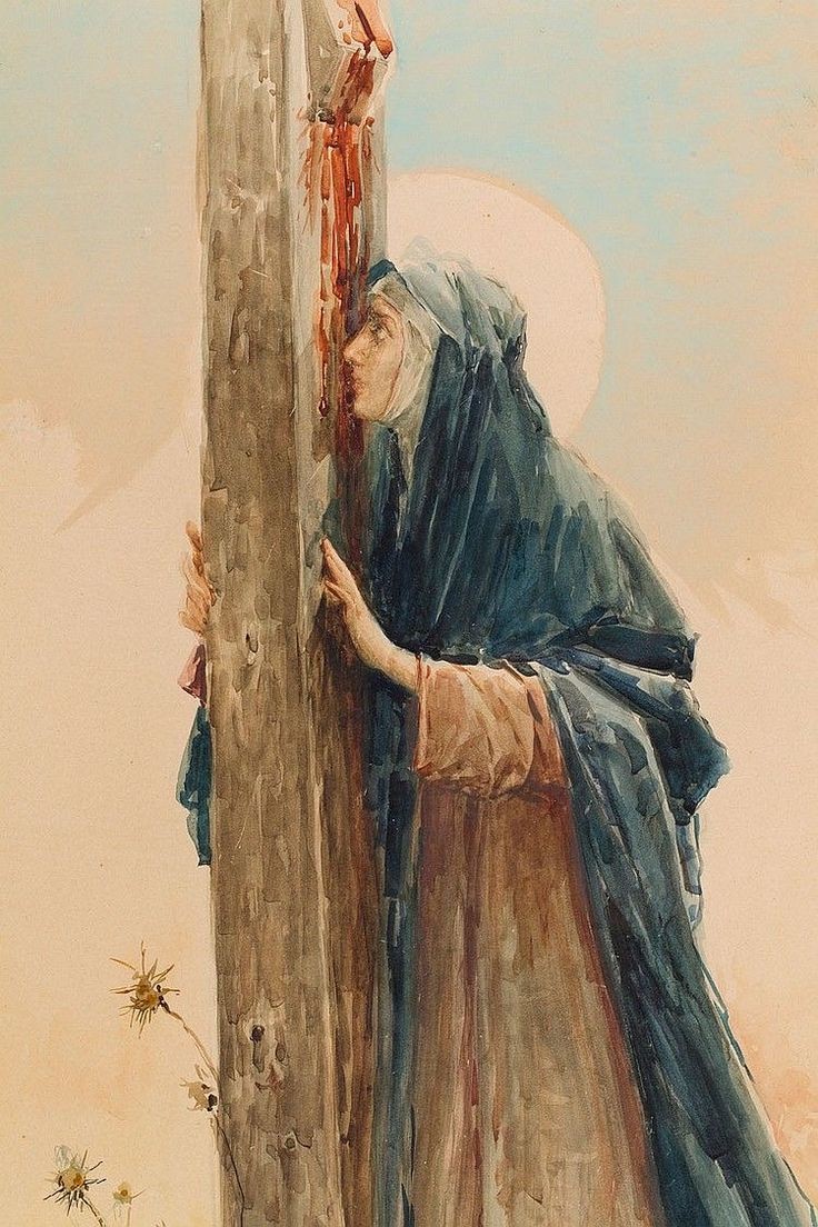 PadrepioSaint's tweet photo. "Beneath the cross one learns to love." https://t.co/2CSvvtG6LX