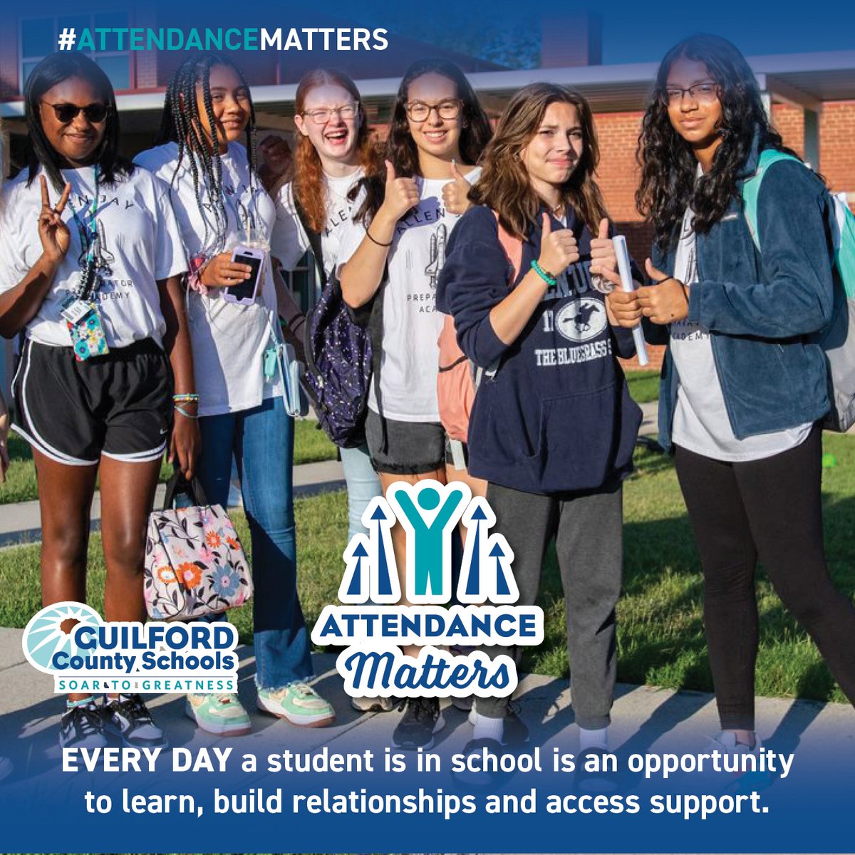 GCSchoolsNC's tweet photo. The @usdepted has connected chronic absenteeism to dropout rates. Every student in school every day is an essential first step for students to learn, grow and succeed. Learn more at https://t.co/PJW1eKcGKE. #AttendanceMatters https://t.co/rm9dPZX9Eq