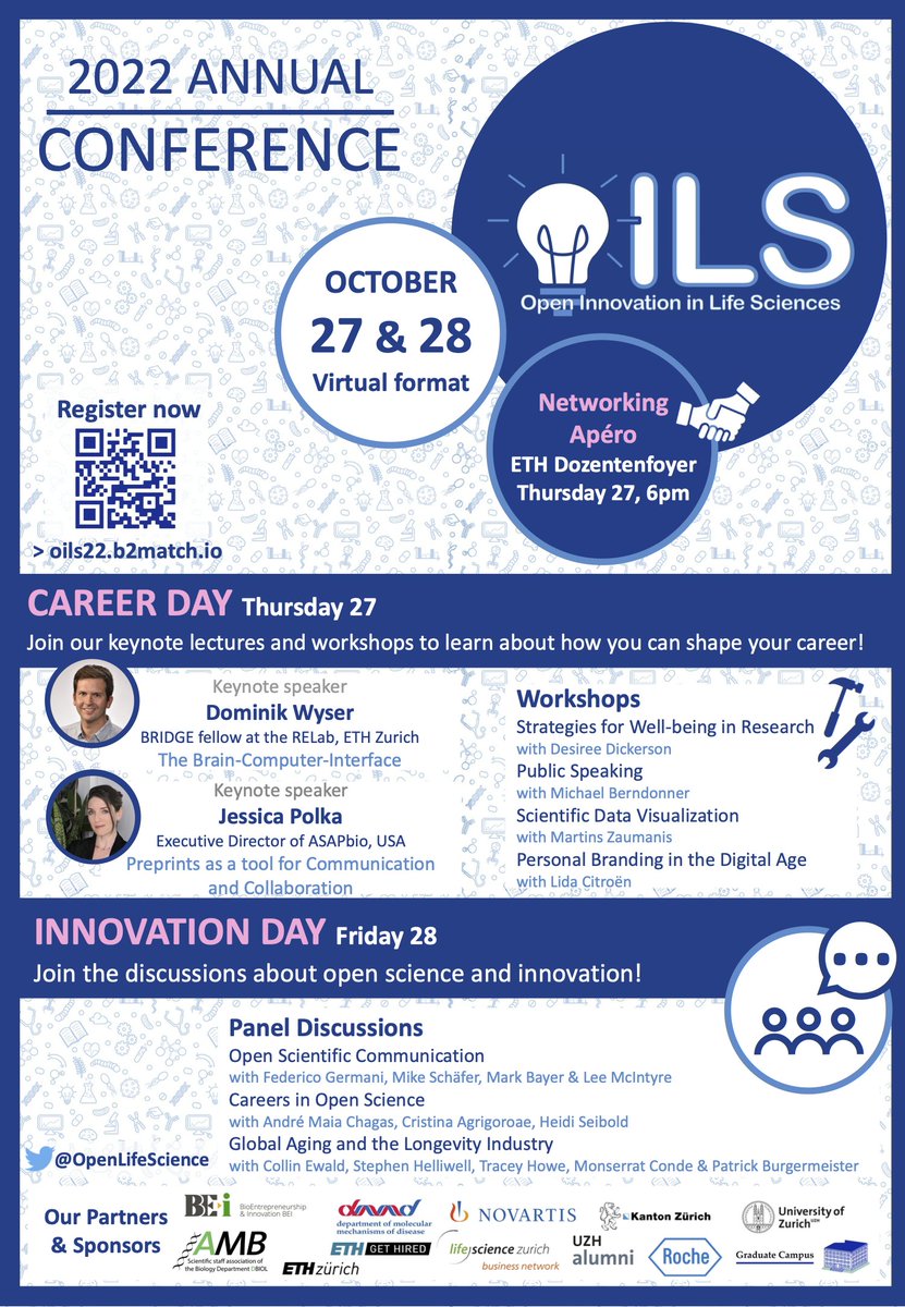 OpenLifeScience's tweet photo. 📣 Register for the #OILS22 conference, taking place on 🗓️ 27 -28 Oct! 🌐This hybrid event explores the challenges and success stories of open science💡 and an exciting program supporting your career development🧑‍💼! 
For master’s students, the virtual conference is entirely #free! https://t.co/oUsCHBD5X2