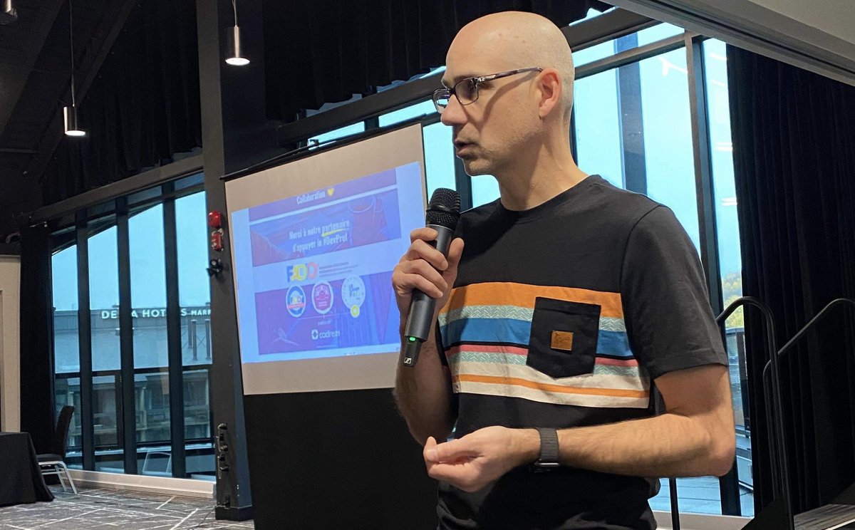 mxpelchat's tweet photo. Merci encore @maxlaf7 pour l’invitation à l’activité de clôture du #CampFAD
Quelle belle énergie sur place, des retombées concrètes pour les participant(e)s qui repartiront dans leur milieu.
Bravo @fadio_bslgim pour cette initiative et la valorisation du #DevProf en FAD ⭐️ https://t.co/edDqGmWO2q
