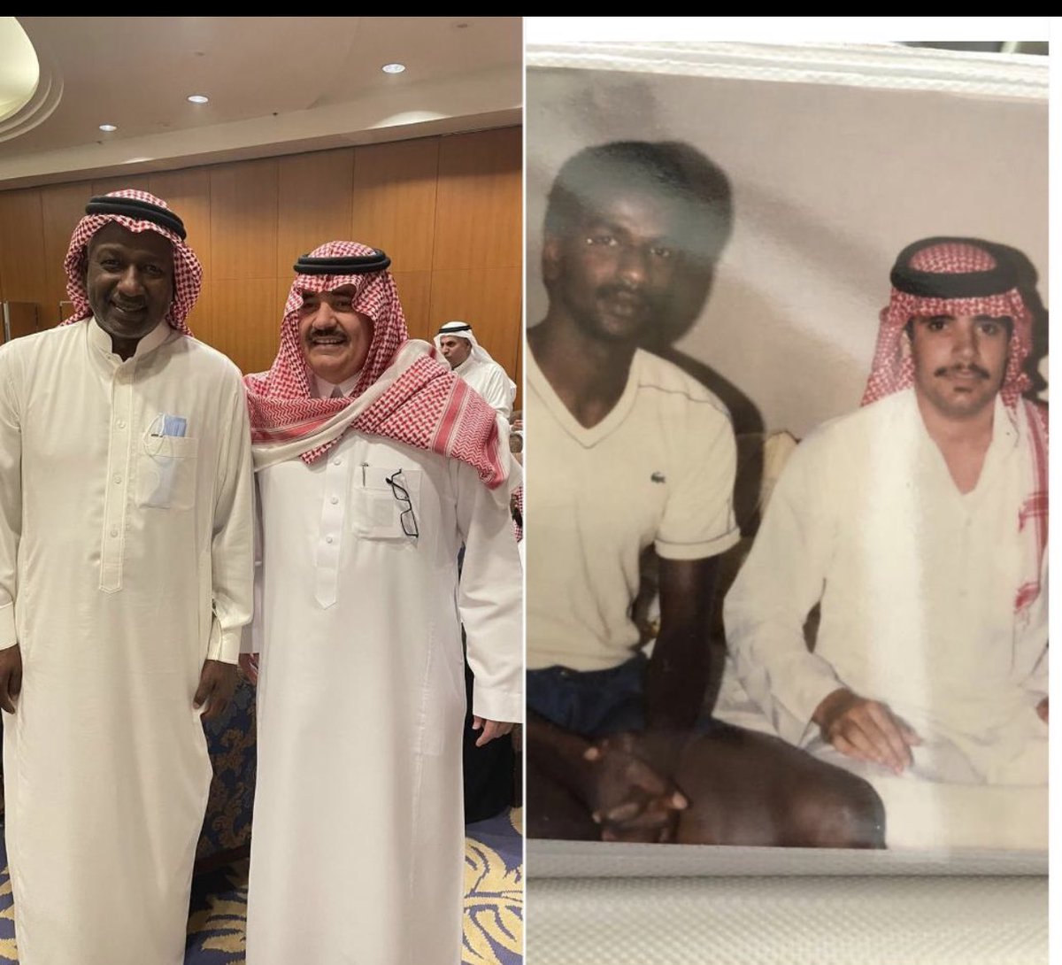 AlthatSmo's tweet photo. @All_sports0 صورة الزميل ابو نايف مع الاسطورة ماجد
الفرق بين الصورتين 40 سنه 
1404 — 1444
#ماجد_عبدالله
@M_Abdullah_9 
@AliMag16 https://t.co/HRnPQfLaSW
