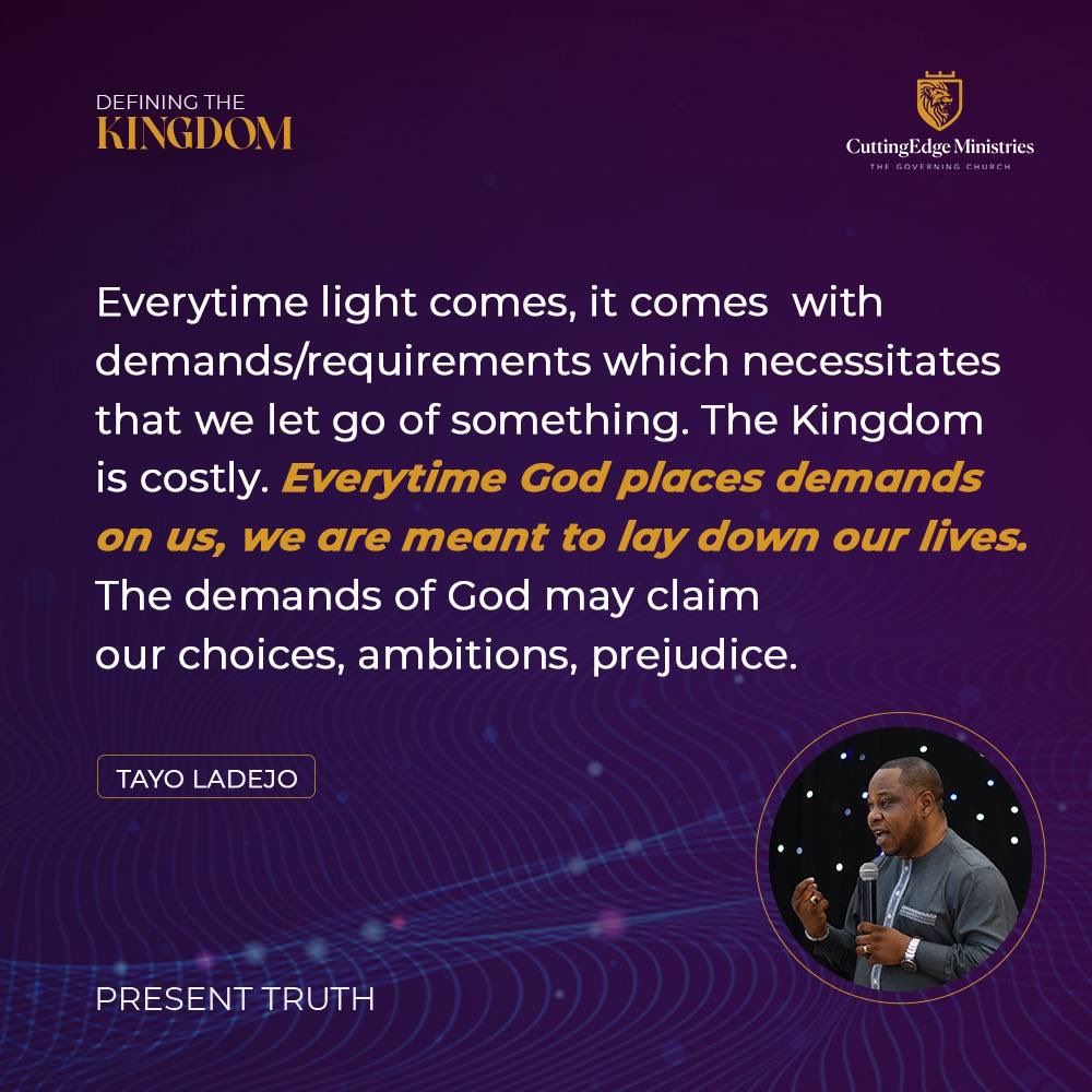 CuttingEdge_NG's tweet photo. The Kingdom of God speaks of the domain of God, His nature, influence and will. May we find grace to enter His Kingdom and live our lives as true ambassadors of the Kingdom.
#PresentTruthExcerpts
#TheGoverningChurch https://t.co/5KiAvc5hsv