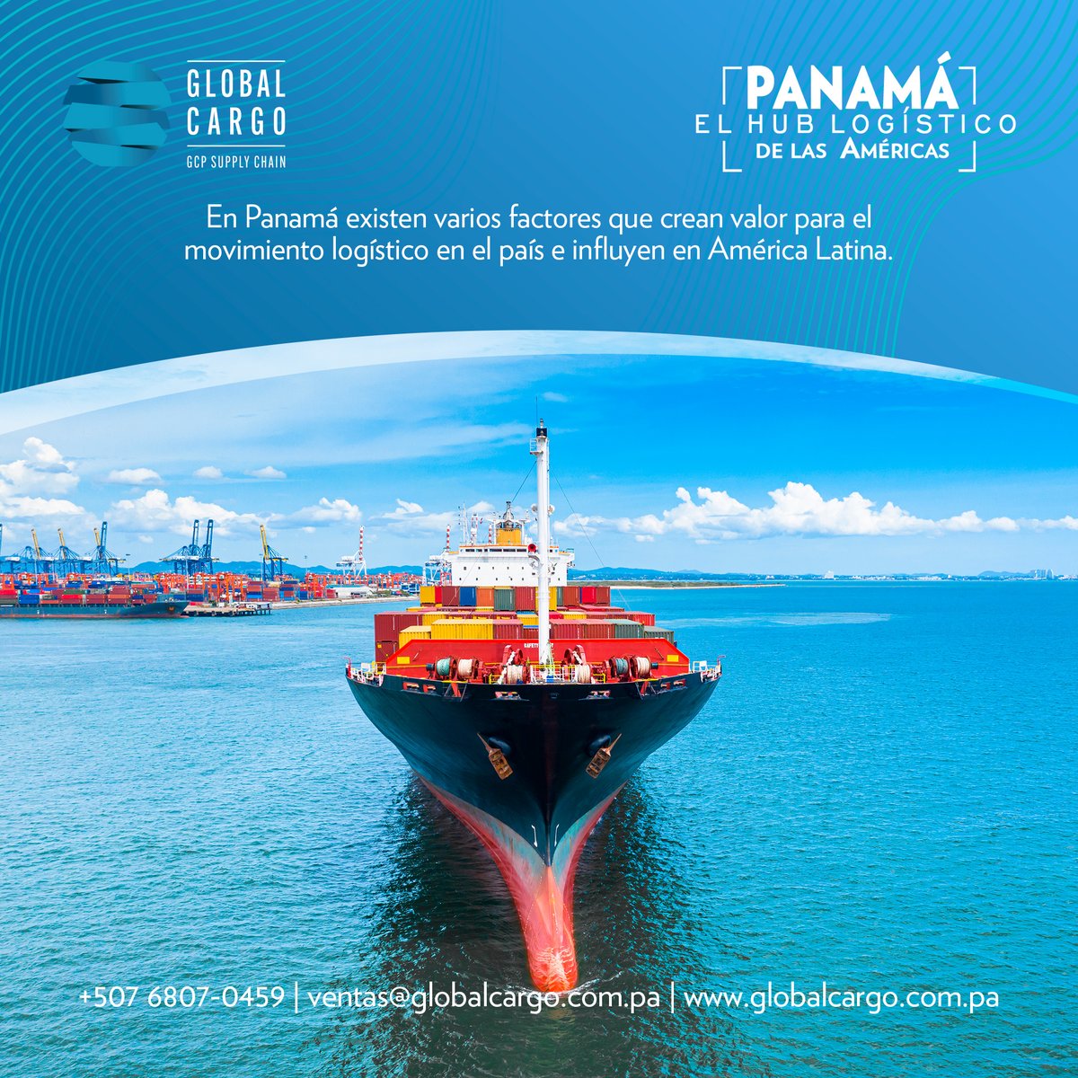 GlobalCargoPA's tweet photo. En Panamá existen varios factores que crean valor para el movimiento logístico en el país e influyen en América Latina.
___
Solicite más información:
📲 ＋507 6807-0459
📧 ventas@globalcargo.com.pa
🖥 https://t.co/z2XC8WBiH7 https://t.co/T8U9r8UbZ9