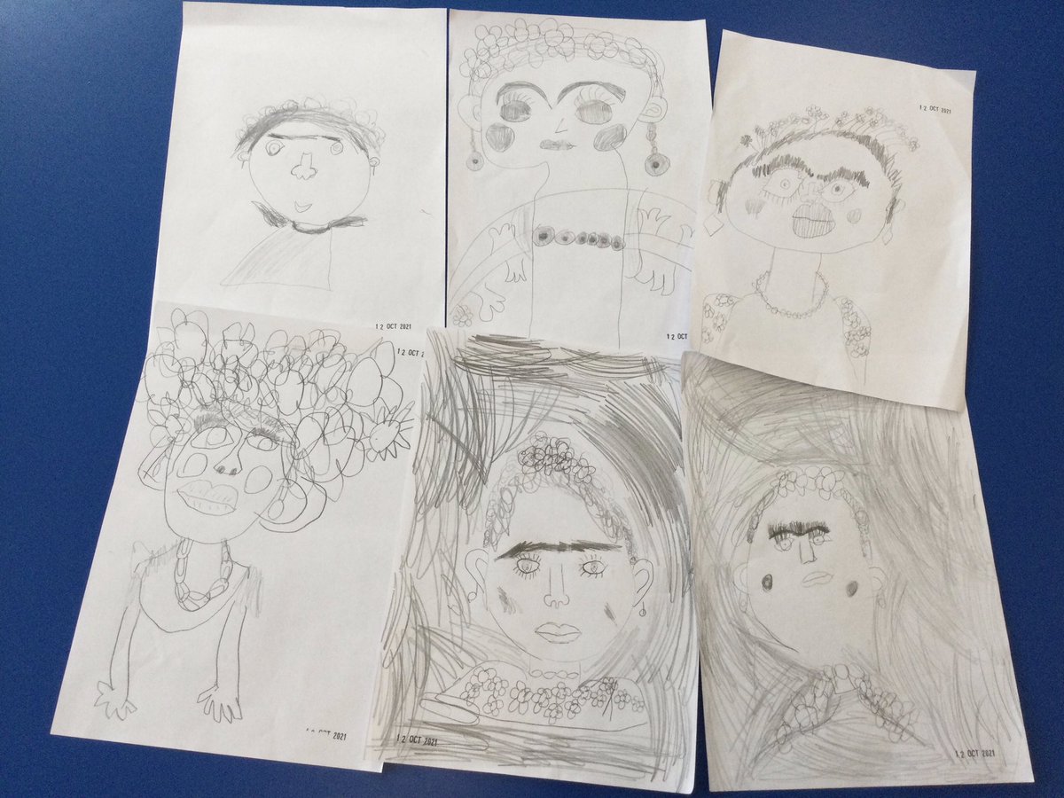 ThamesideSch's tweet photo. Amazing recreations of Frida Kahlo’s self-portrait by YSC this week. We were so impressed by the time and care taken over these. #YSCtps #Arttps #nolimitstps https://t.co/A2EjUn6WdJ