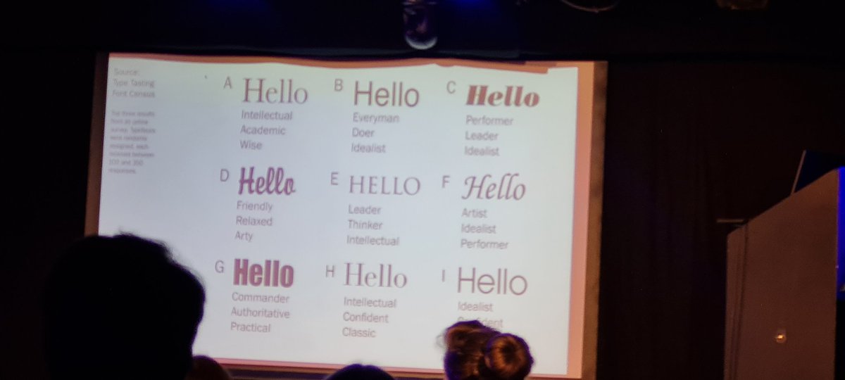 HelenCBL's tweet image. Font matters, in ways you can&apos;t imagine. Fab talk from @TypeTasting Sarah Hyndman #CopyCon22 @procopywriters