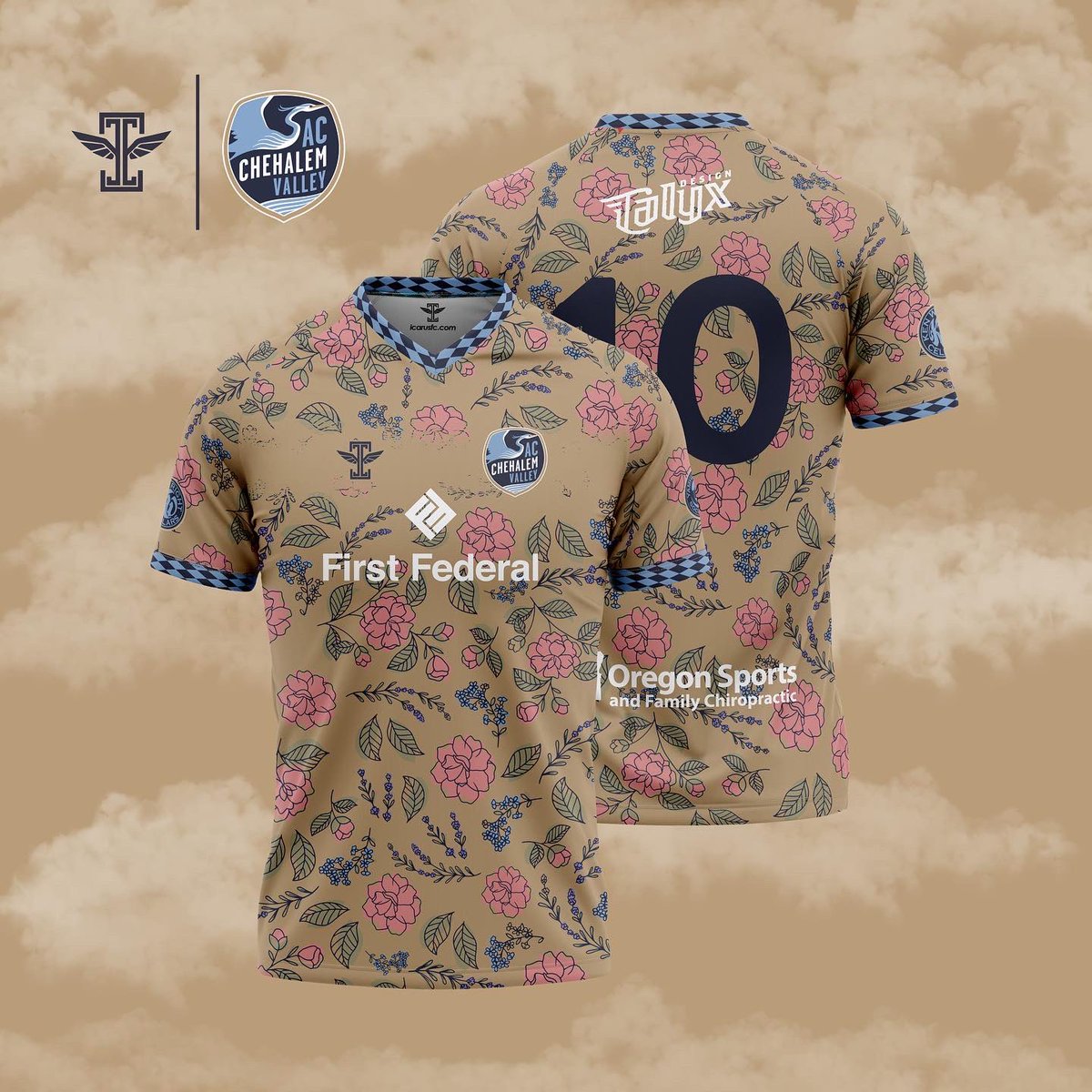 ACCV_SheFlies's tweet photo. 🌺We just wanted to announce our latest team-up with @IcarusFCphl &amp; @CalyxDesign to bring you our 2023 3rd Shirt!
🌺Camellias, Lavender, Forget-me-nots on a Filbert colored field marked with a Streiffenflagge to recognize Newberg’s Bavarian roots #SheFlies https://t.co/qNq9sWzkLS https://t.co/H3mBh7ZMrA