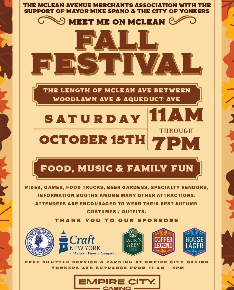 We're excited to have our stand set up tomorrow at the Meet Me on McLean Fall Festival. We'll be located in front of 851 McLean Avenue. We hope to meet many of you and talk about our adult and youth Rugby programs. #MeetMeOnMcLean