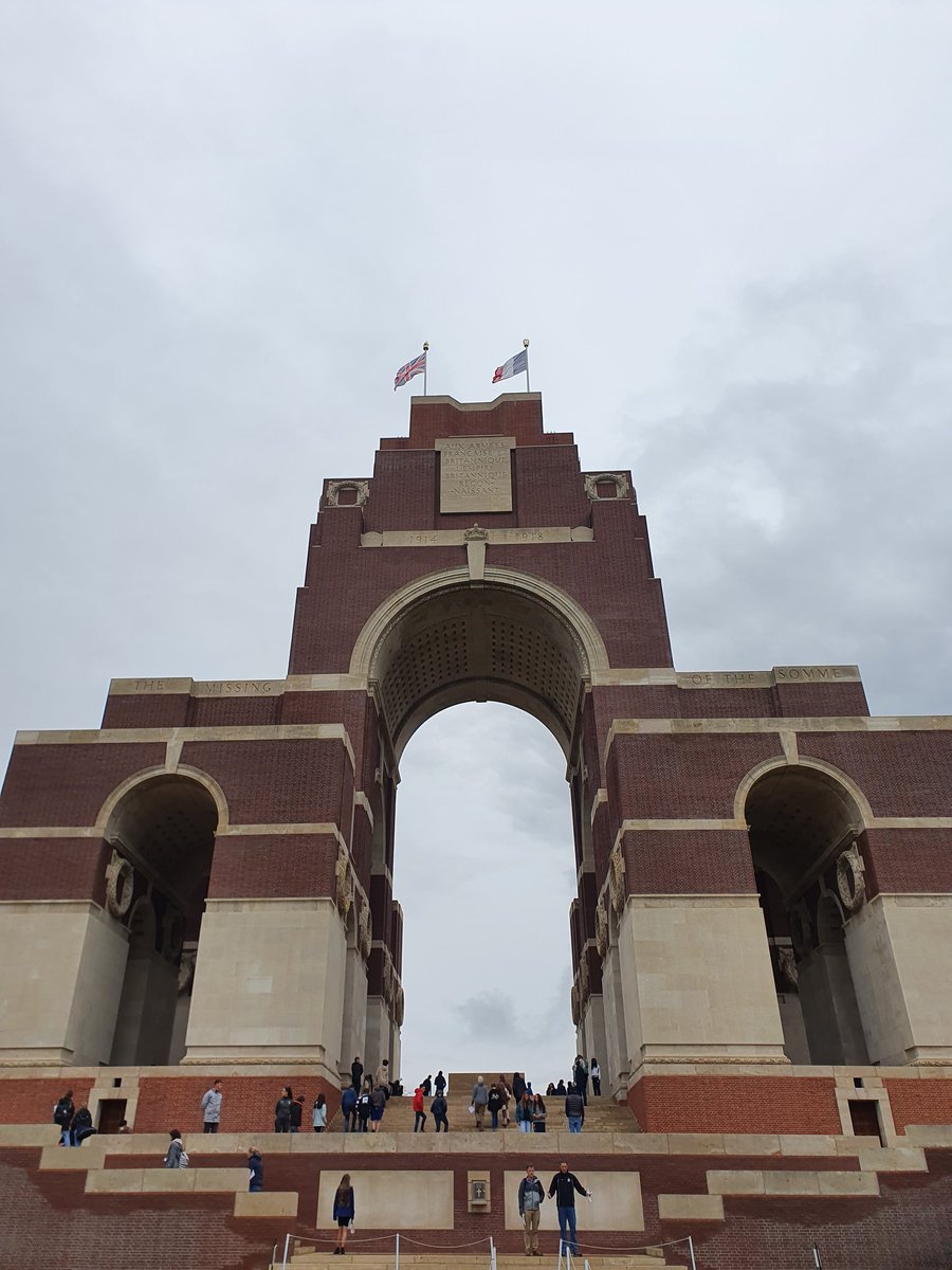 KimboltonHist's tweet photo. Ulster Tower and Beaumont-Hamel followed by a service at Thiepval Memorial - Philip Stubbs (OK), KIA 3rd November at the Somme, aged 18. @EngatKimbolton https://t.co/UNE7wPNeuJ